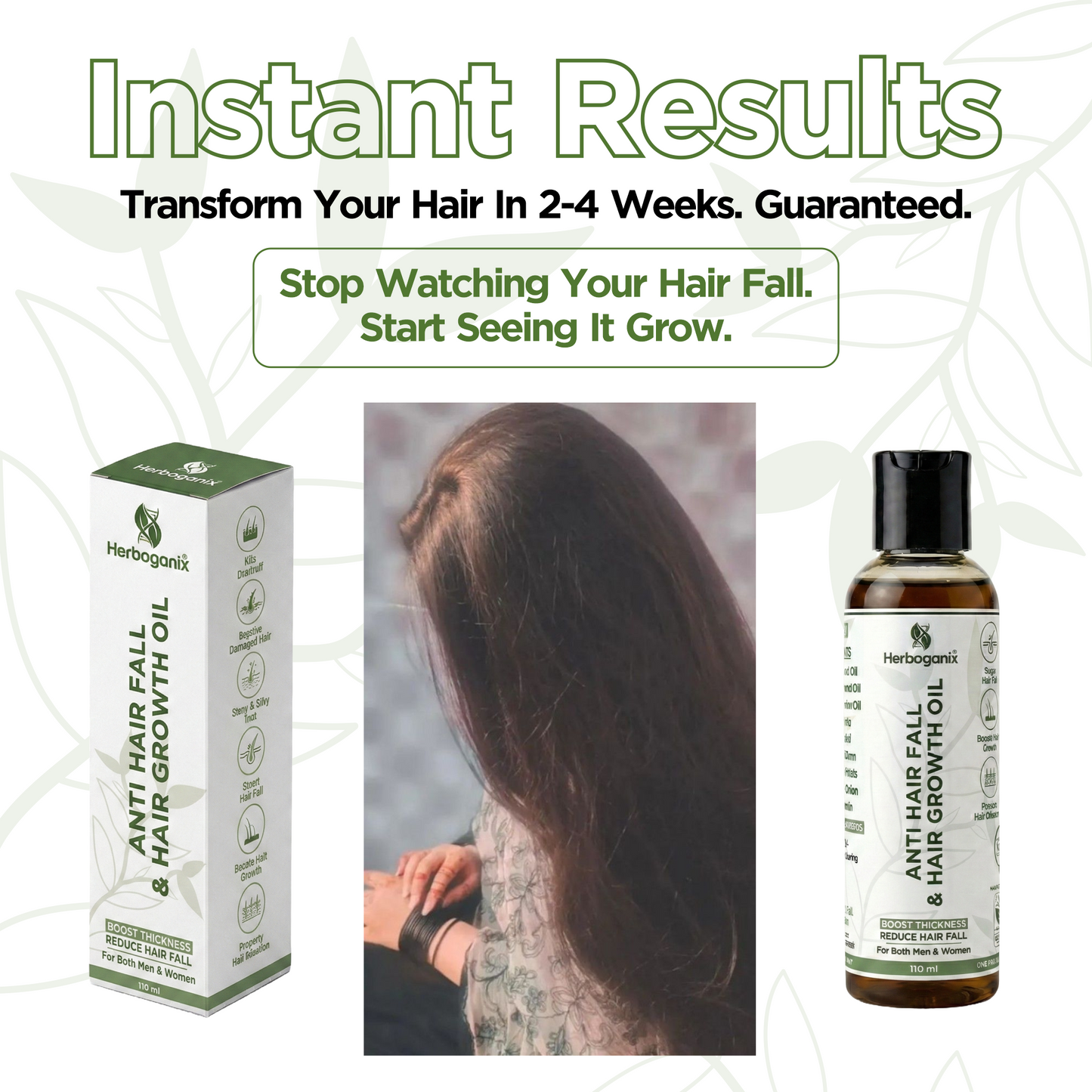Anti Hair Fall & Hair Growth Oil - BLEND OF 7 OILS & 33+ HERBS - 110 ML